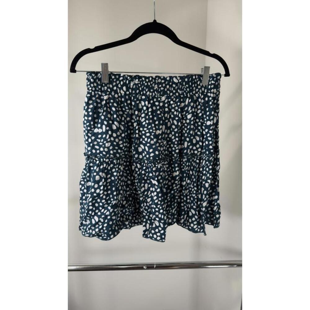 Ally Women's Tiered Skirt with White Polka Dot Pattern - Picture 2 of 3